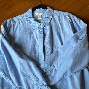 Oxford cloth boyfriend button-down in blue